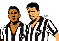 Mané Garrincha e Nilton Santos